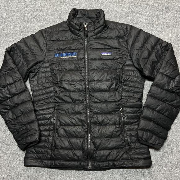 Patagonia Jackets & Blazers - Patagonia Jacket Womens Medium Black Down Puffer Full Zip Logo